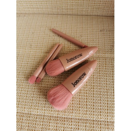 Jonorow Makeup Brushes Foundation Brush& Concealer Brush& Blusher Brush Face Kabuki Blush Bronzer Travel Buffing Stippling Contour Liquid Blending Makeup brush 5 Piece Set